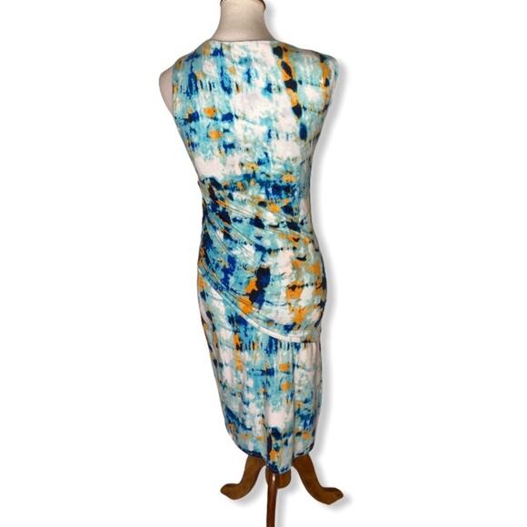 Lysse Knit Abstract Print Wrap Bodycon Summer Dress Size S - Picture 7 of 7